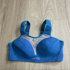 Blue High-Support Sports Bra